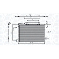 MAGNETI MARELLI Condensatore, Climatizzatore 350203745000