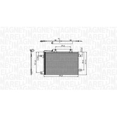 MAGNETI MARELLI Condensatore, Climatizzatore 350203745000