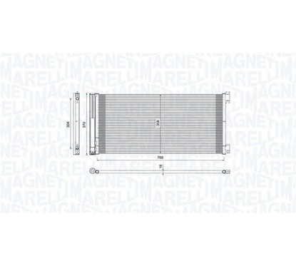 MAGNETI MARELLI Condensatore, Climatizzatore 350203808000