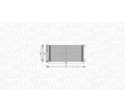 MAGNETI MARELLI Condensatore, Climatizzatore 350203808000