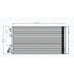 MAGNETI MARELLI Condensatore, Climatizzatore 350203826000