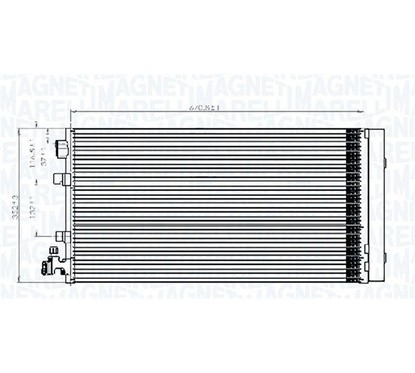 MAGNETI MARELLI Condensatore, Climatizzatore 350203826000