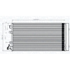 MAGNETI MARELLI Condensatore, Climatizzatore 350203826000