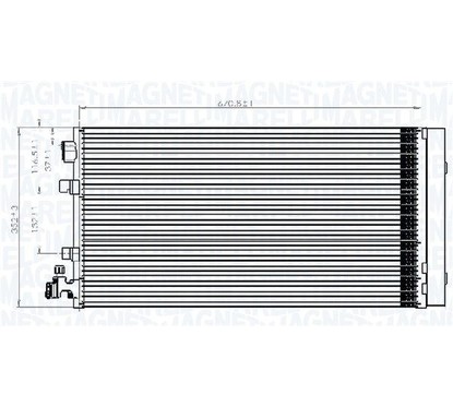 MAGNETI MARELLI Condensatore, Climatizzatore 350203826000