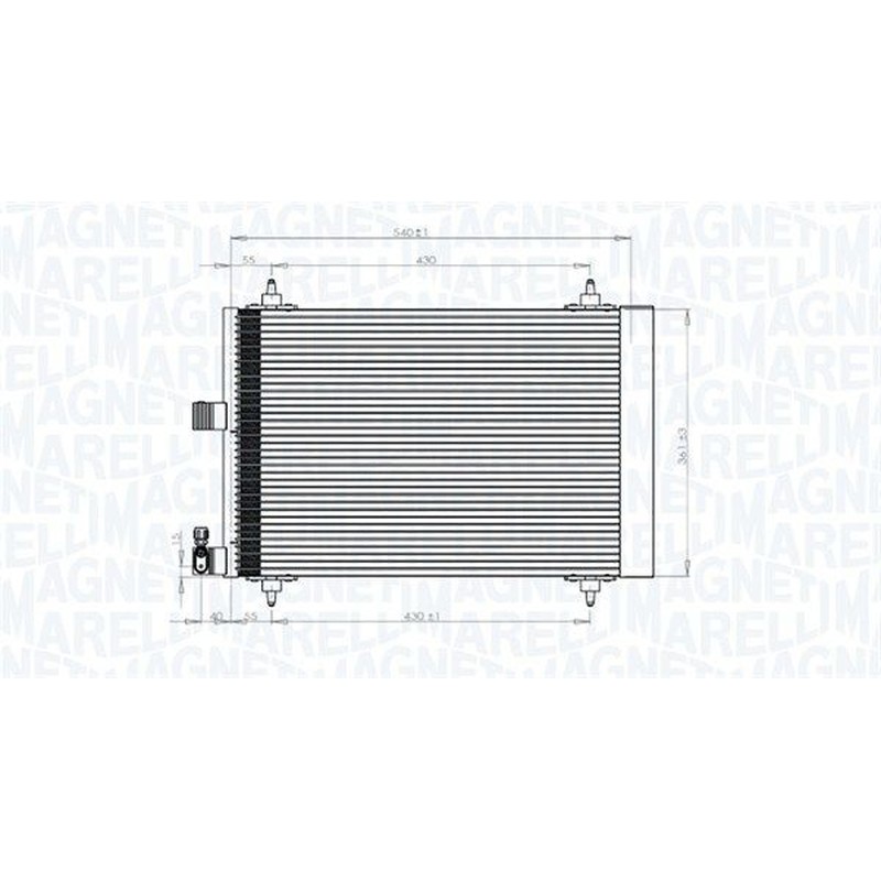 MAGNETI MARELLI Condensatore, Climatizzatore 350203839000