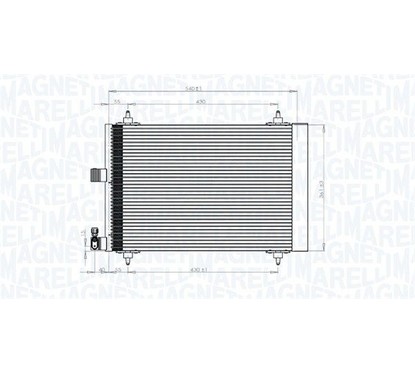 MAGNETI MARELLI Condensatore, Climatizzatore 350203839000