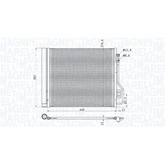 MAGNETI MARELLI Condensatore, Climatizzatore 350203854000