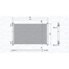 MAGNETI MARELLI Condensatore, Climatizzatore 350203944000