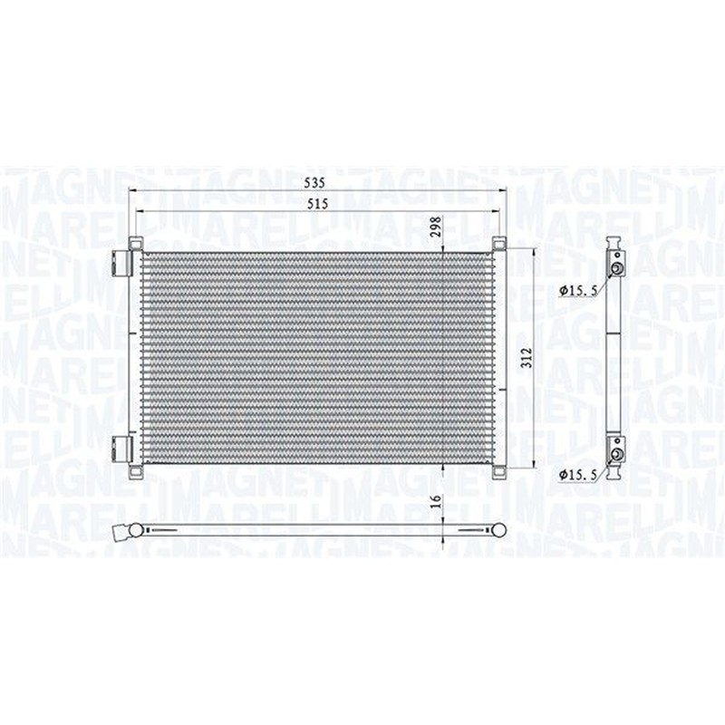 MAGNETI MARELLI Condensatore, Climatizzatore 350203944000