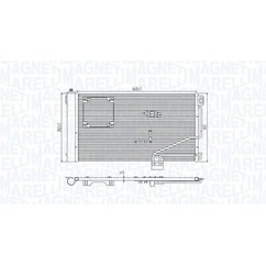 MAGNETI MARELLI Condensatore, Climatizzatore 350203946000