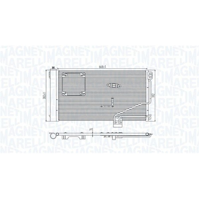 MAGNETI MARELLI Condensatore, Climatizzatore 350203946000