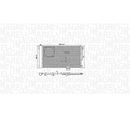 MAGNETI MARELLI Condensatore, Climatizzatore 350203946000