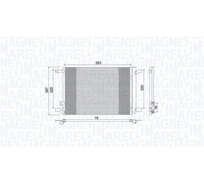 MAGNETI MARELLI Condensatore, Climatizzatore 350203964000