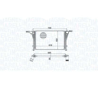MAGNETI MARELLI Intercooler 351319205370 per ripristinare il corretto funzionamento del componente