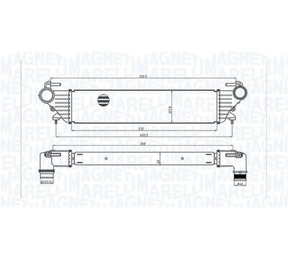 MAGNETI MARELLI Intercooler 351319205530 per ripristinare il corretto funzionamento del componente