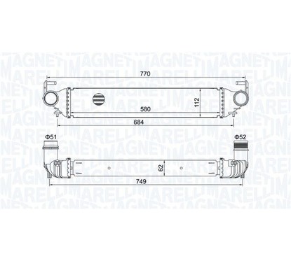 MAGNETI MARELLI Intercooler 351319205620 per ripristinare il corretto funzionamento del componente
