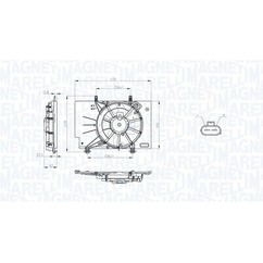 MAGNETI MARELLI Ventola, Raffreddamento motore 069422734010
