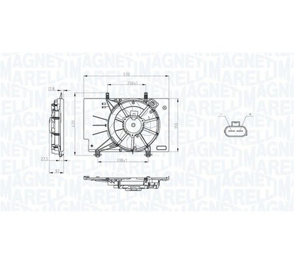 MAGNETI MARELLI Ventola, Raffreddamento motore 069422734010