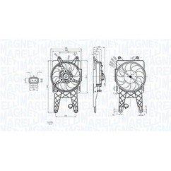 MAGNETI MARELLI Ventola, Raffreddamento motore 069422818010