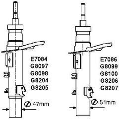 Ammortizzatore Monroe G8204 Per Auto Citroen