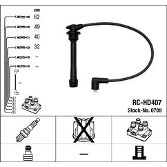 NGK Kit cavi accensione 0709