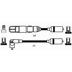 NGK Kit cavi accensione 0956 per ripristinare il corretto funzionamento del componente