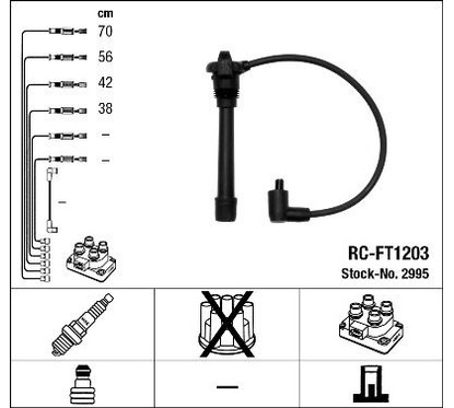 NGK Kit cavi accensione 2995
