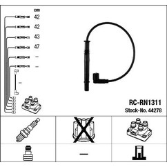 NGK Kit cavi accensione 44278 per ripristinare il corretto funzionamento del componente