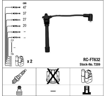 NGK Kit cavi accensione 7209