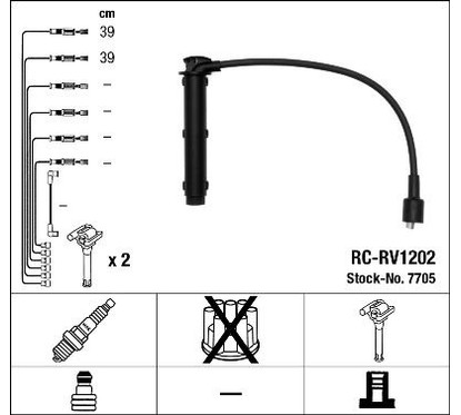 NGK Kit cavi accensione 7705