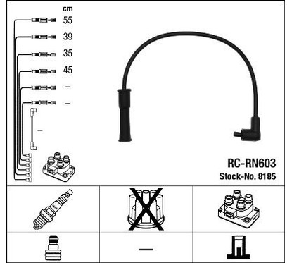 NGK Kit cavi accensione 8185