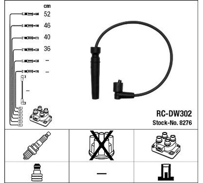 NGK Kit cavi accensione 8276