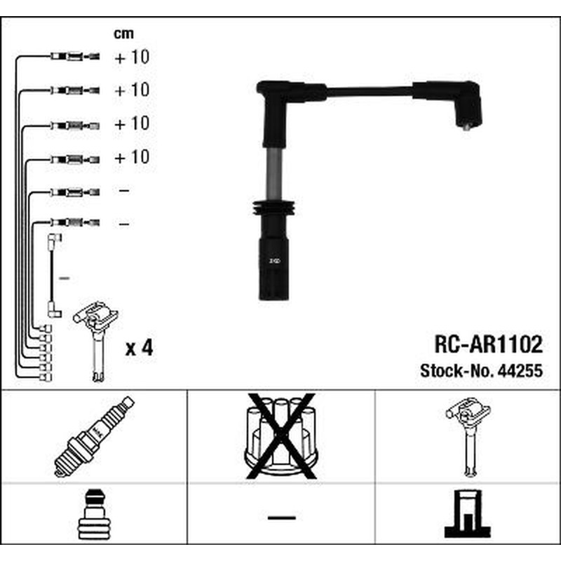 NGK Kit cavi accensione 44255