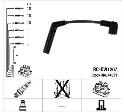 NGK Kit cavi accensione 44331 per ripristinare il corretto funzionamento del componente