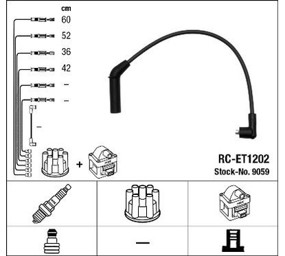 Ngk 9059 - Cavi Rc-Et1202 per ripristinare il corretto funzionamento del componente