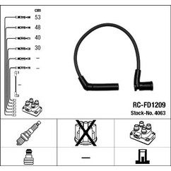 Ngk 4063 - Cavi Rc-Fd1209 per ripristinare il corretto funzionamento del componente