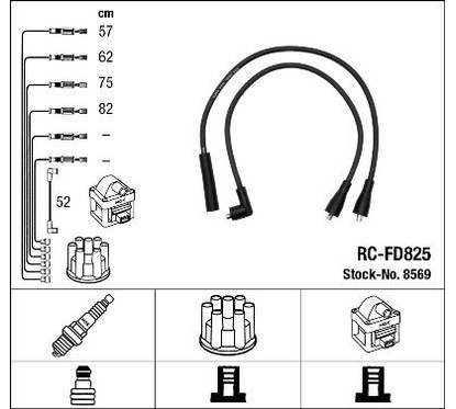 Ngk 8569 - Cavi Rc-Fd825 per ripristinare il corretto funzionamento del componente