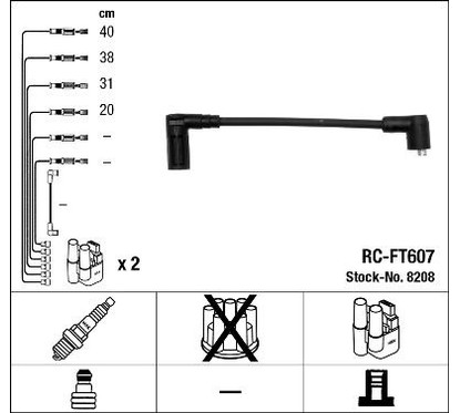 Ngk 8208 - Cavi Rc-Ft607
