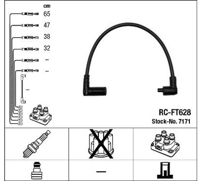 Ngk 7171 - Cavi Rc-Ft628
