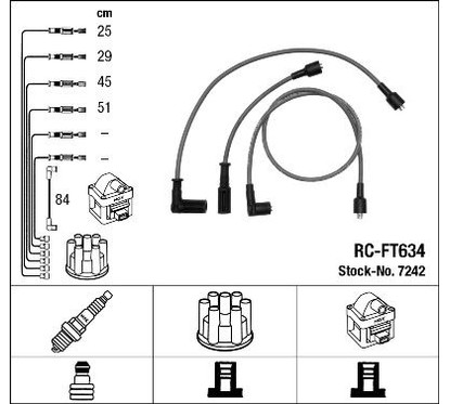 Ngk 7242 - Cavi Rc-Ft634 per ripristinare il corretto funzionamento del componente