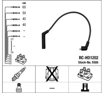 Ngk 5506 - Cavi Rc-Hd1202 per ripristinare il corretto funzionamento del componente