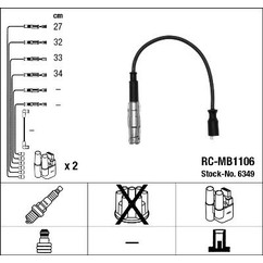 Ngk 6349 - Cavi Rc-Mb1106 per ripristinare il corretto funzionamento del componente