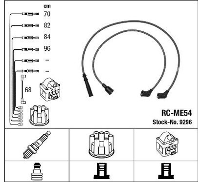 Ngk 9296 - Cavi Rc-Me54 per ripristinare il corretto funzionamento del componente