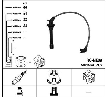 Ngk 9985 - Cavi Rc-Ne09 per ripristinare il corretto funzionamento del componente