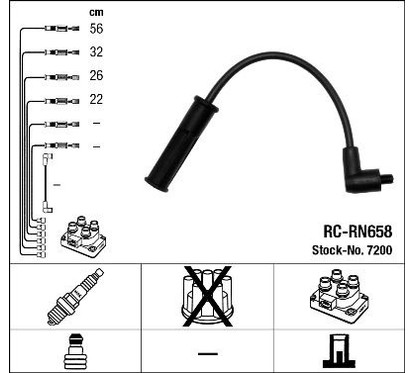 Ngk 7200 - Cavi Rc-Rn658