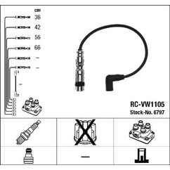 Ngk 6797 - Cavi Rc-Vw1105 per ripristinare il corretto funzionamento del componente