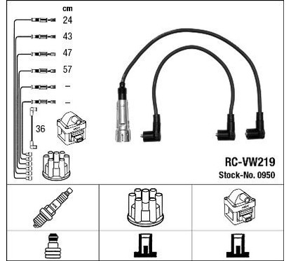 Ngk 0950 - Cavi Rc-Vw219