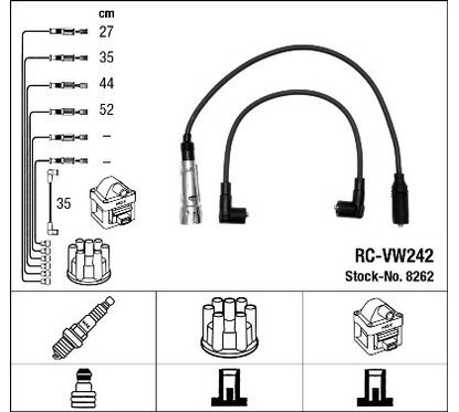 Ngk 8262 - Cavi Rc-Vw242