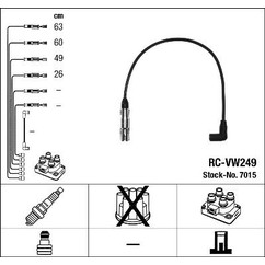 Ngk 7015 - Cavi Rc-Vw249 per ripristinare il corretto funzionamento del componente