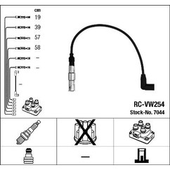 Ngk 7044 - Cavi Rc-Vw254 per ripristinare il corretto funzionamento del componente